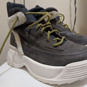 Free People Luca Faux Fur Suede Chunky Sneakers